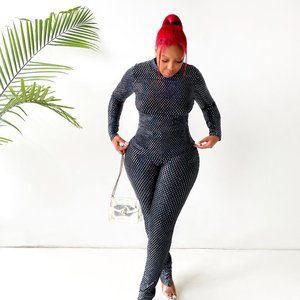 Clear The Room Sequin Pant Set in Silver